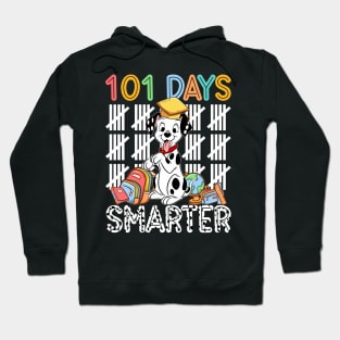 101 Days Of School Dalmatian Dog 100 Days Smarter Teacher Hoodie